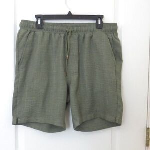 Essex Crossing Aria women's Lightweight Shorts Drawstring Olive Green L EUC